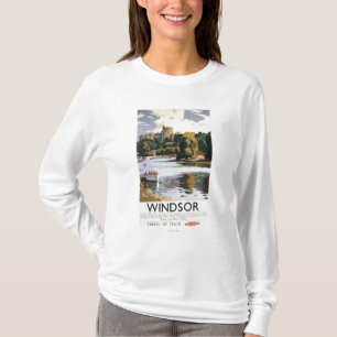 Brittisk Thames för järnvägWindsor slott affisc T Shirt