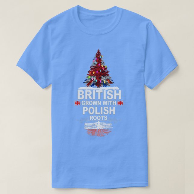 Brittisk tillväxt med polsk röttgåva för polskt Wi T Shirt (Design framsida)