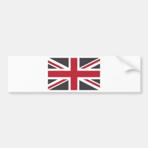Brittisk (UK) flagga för kall jack för grå färg Bildekal