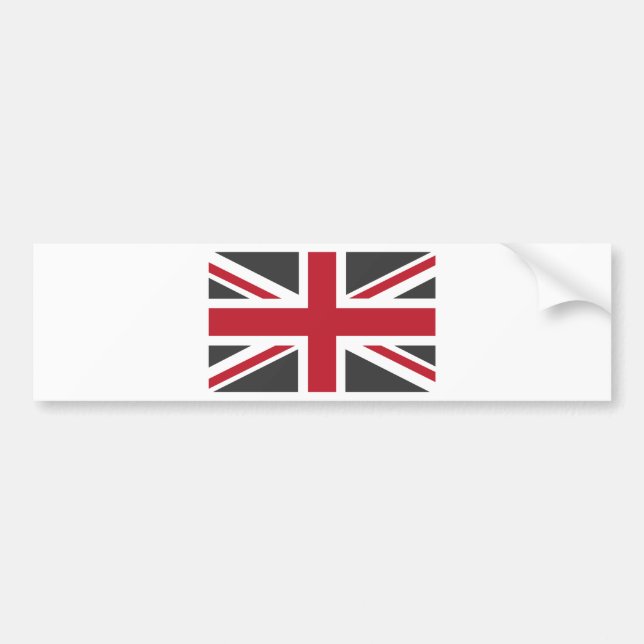 Brittisk (UK) flagga för kall jack för grå färg Bildekal (Framsidan)
