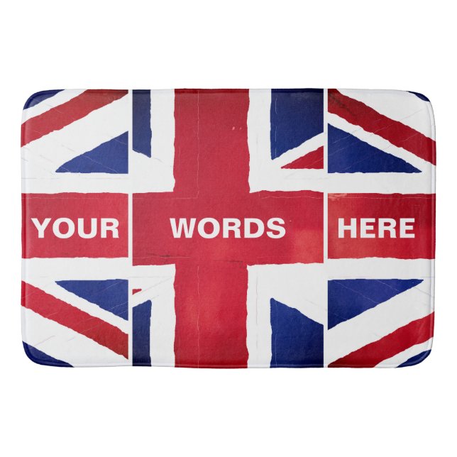 Brittisk Union Jack-flagga badrumsskum badmatta Badrumsmatta (Framsidan)