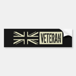 Brittisk veteransvartflagga bildekal