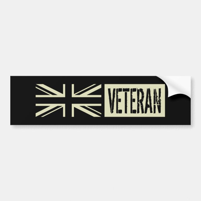 Brittisk veteransvartflagga bildekal (Framsidan)