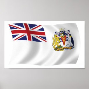 Brittiska Antarktiska Flagga Postertryck Poster