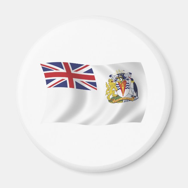 Brittiska Antarktiska flaggmagneten Magnet (Framsidan)