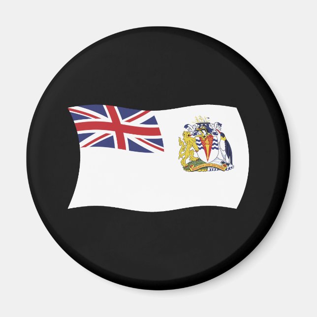 Brittiska Antarktiska flaggmagneten Magnet (Framsidan)
