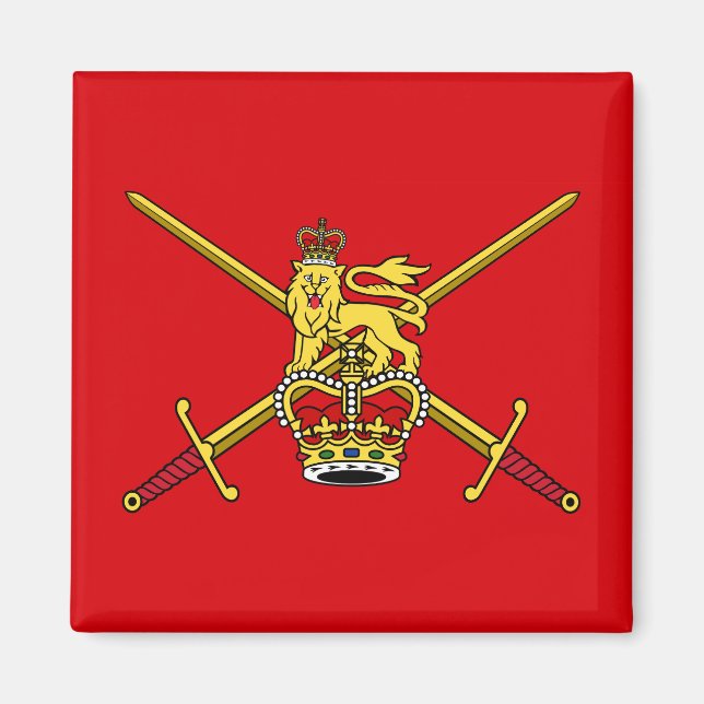 Brittiska arméns flagga (icke-ceremoniell) magnet (Framsidan)
