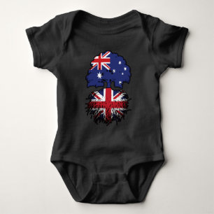 Brittiska australiska Australien Träd Roots Flagga T Shirt