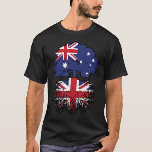 Brittiska australiska Australien Träd Roots Flagga T Shirt