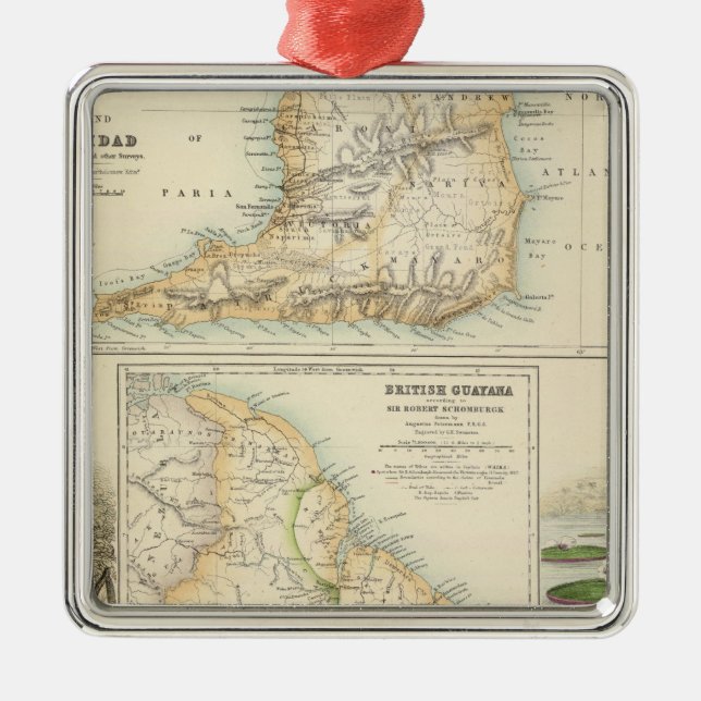 Brittiska besittningar på den norr ostkusten julgransprydnad metall (Framsidan)