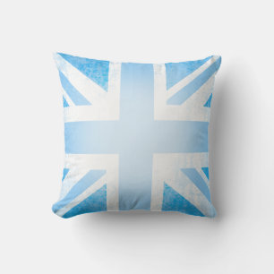 Brittiska brittiska flagga baby blue kudde