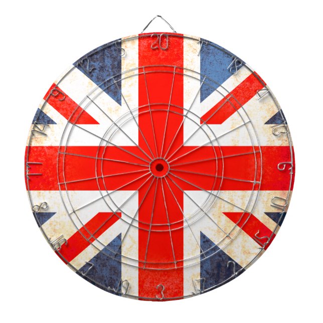 Brittiska brittiska flagga föråldrad stil-brädgång darttavla (Framsidan)