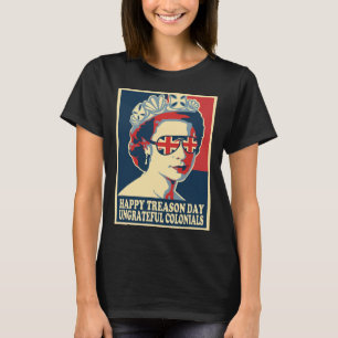 Brittiska Coloni, Retro Lycklig, dag 4 juli T Shirt