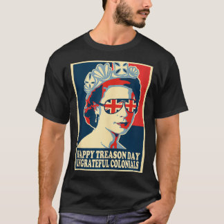 Brittiska Coloni, Retro Lycklig, dag 4 juli T Shirt