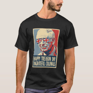 Brittiska Coloni, Retro Lycklig, dag 4 juli T Shirt