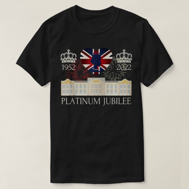 Brittiska drottningens monarki Platinumjubileum 70 T Shirt (Design framsida)