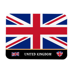 Brittiska Flagga & Englands resa/Förenade kungarik Magnet