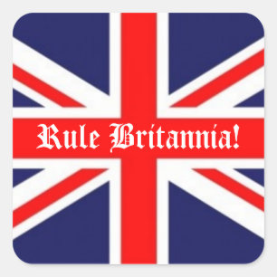 Brittiska Flagga Fyrkantigt Klistermärke
