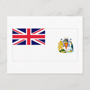Brittiska Flagga i Antarktis Vykort