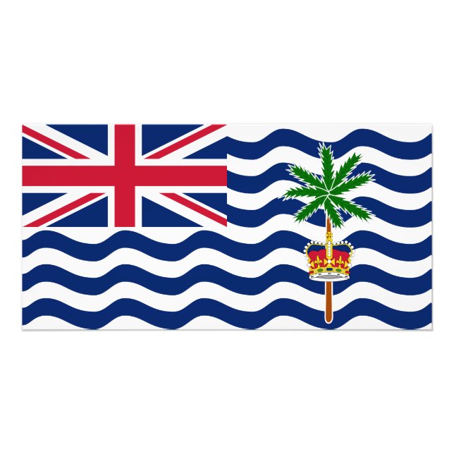Brittiska Flagga i Indiska oceanen Fototryck (Framsidan)