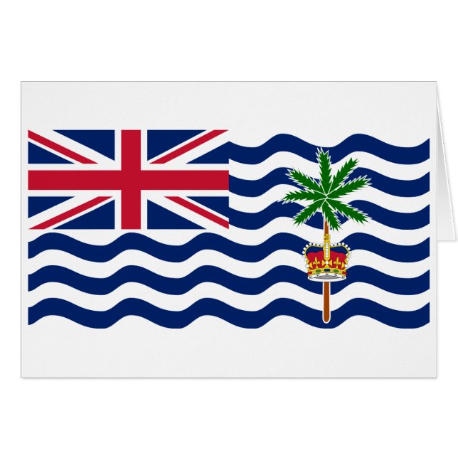 Brittiska Flagga i Indiska oceanen Hälsningskort (Framsidan Horizontal)