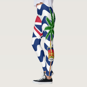 Brittiska Flagga i Indiska oceanen Leggings