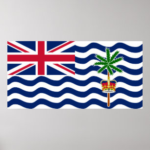 Brittiska Flagga i Indiska oceanen Poster