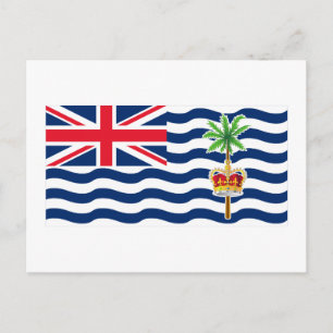 Brittiska Flagga i Indiska oceanen Vykort