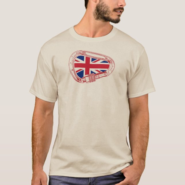 Brittiska Flagga klättringsbrickor T Shirt (Framsida)