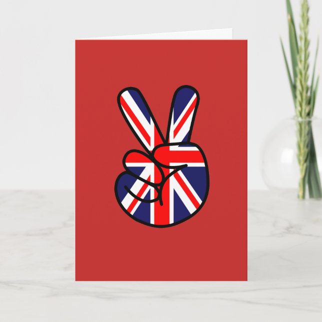 Brittiska Flagga över Pond Greeting Card Kort (Framsida)