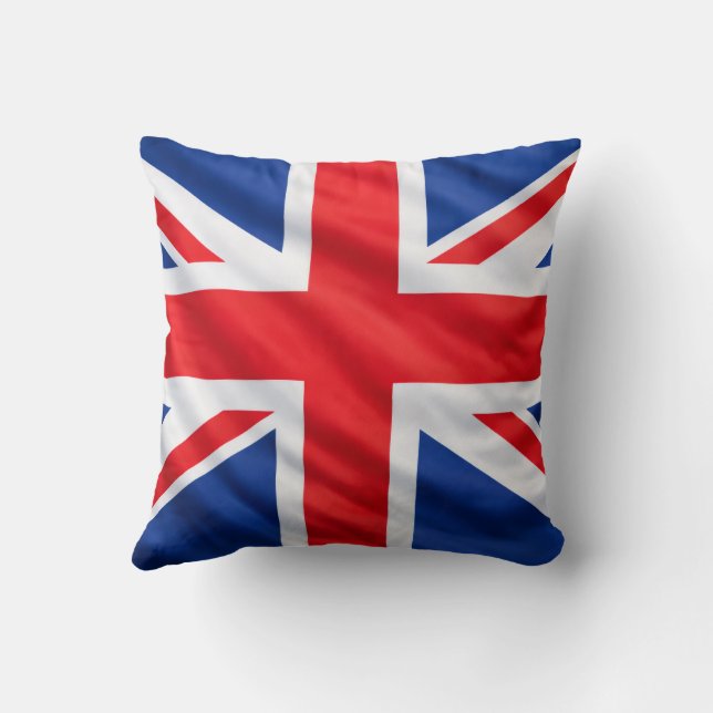 Brittiska flaggan – Klassisk Union Jack-design Kudde (Baksida)