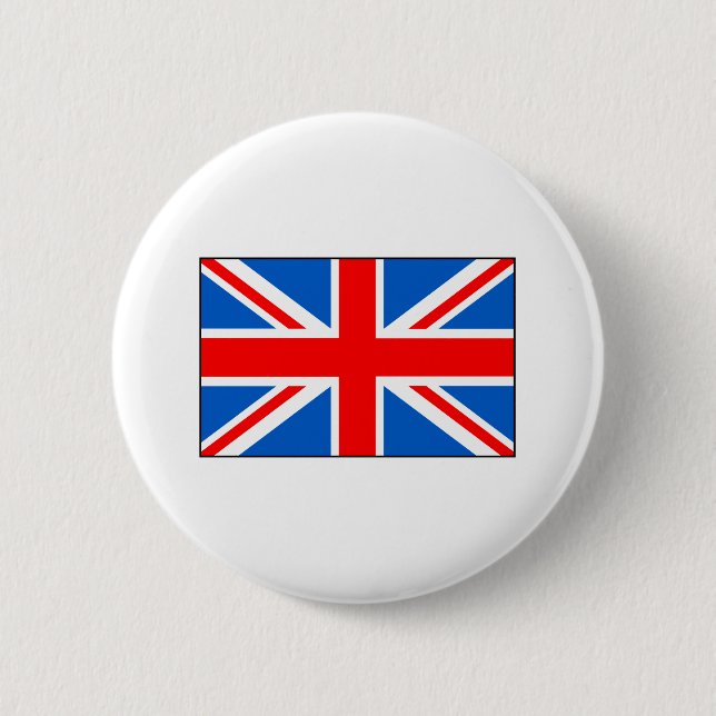 Brittiska flaggaT-tröja och gåvor Knapp (Framsida)