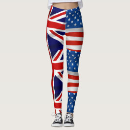 Brittiska Flaggor Patriotic Leggings