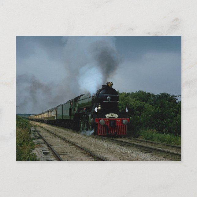 Brittiska "Flies Scotsman" på turné nära Parsons,  Vykort (Framsida)