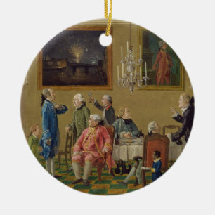 Brittiska gentlemän på hemmet för herr Horace Julgransprydnad Keramik