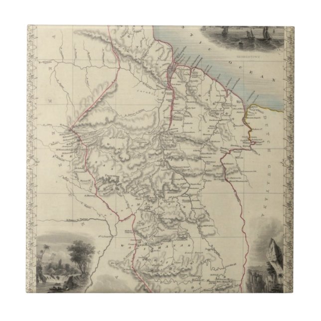 Brittiska Guayana Kakelplatta (Framsidan)