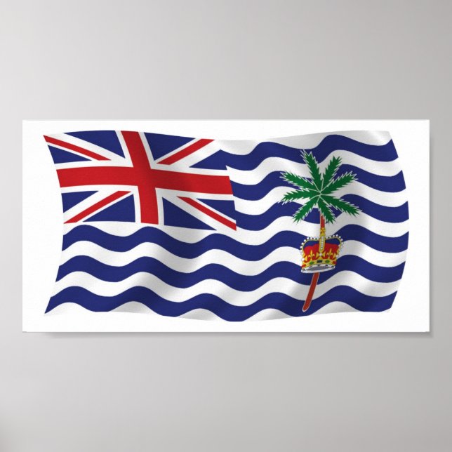 Brittiska Indiska Oceanen Flagga Postertryck Poster (Framsidan)