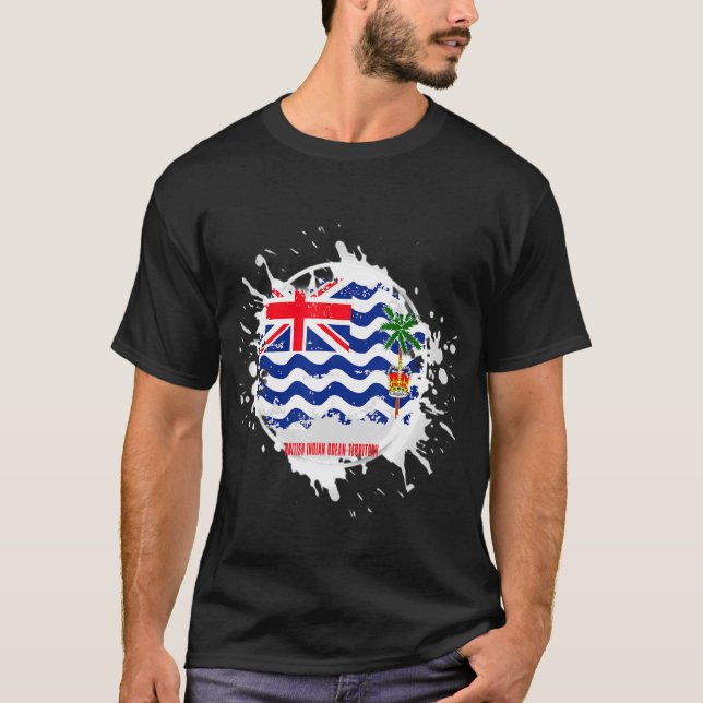 Brittiska Indiska Oceanen-Stänk T Shirt (Framsida)