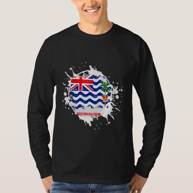 Brittiska Indiska Oceanen-Stänk T Shirt (Framsida)