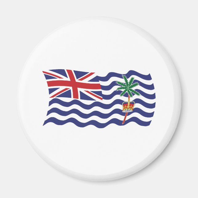 Brittiska Indiska Oceanens flaggmagnet Magnet (Framsidan)