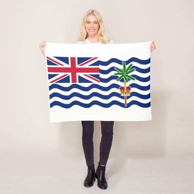 Brittiska Indiska Oceanterritoriets flagga Fleecefilt (På plats)