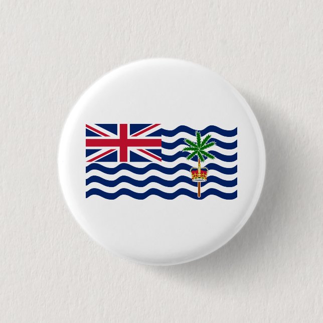 Brittiska Indiska Oceanterritoriets flagga Knapp (Framsida)