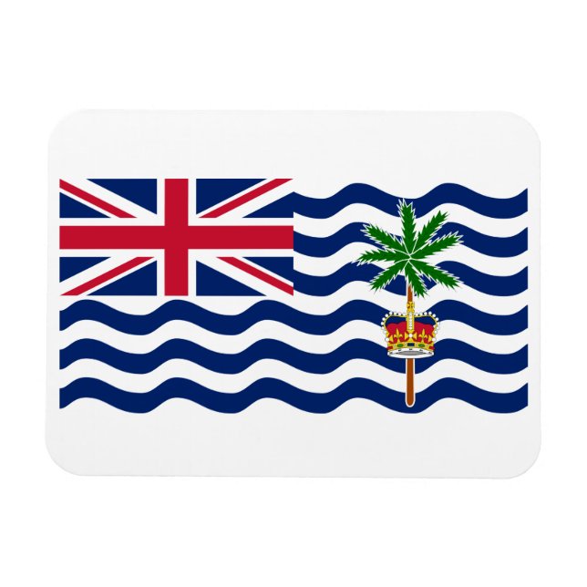 Brittiska Indiska Oceanterritoriets flagga Magnet (Horisontell)