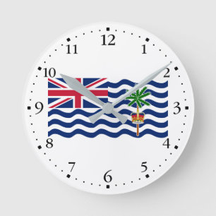 Brittiska Indiska Oceanterritoriets flagga Rund Klocka