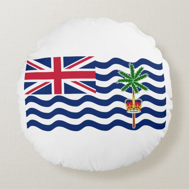 Brittiska Indiska Oceanterritoriets flagga Rund Kudde (Framsidan)