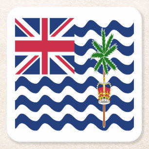 Brittiska Indiska Oceanterritoriets flagga Underlägg Papper Kvadrat