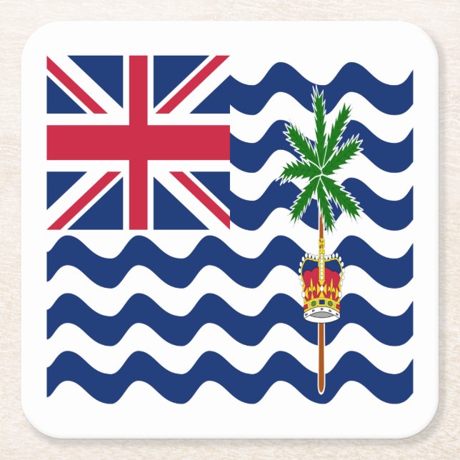 Brittiska Indiska Oceanterritoriets flagga Underlägg Papper Kvadrat (Framsidan)