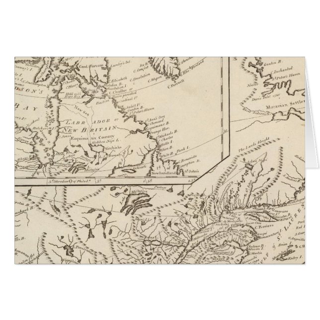 Brittiska innehav i Nordamerika Hälsningskort (Framsidan Horizontal)