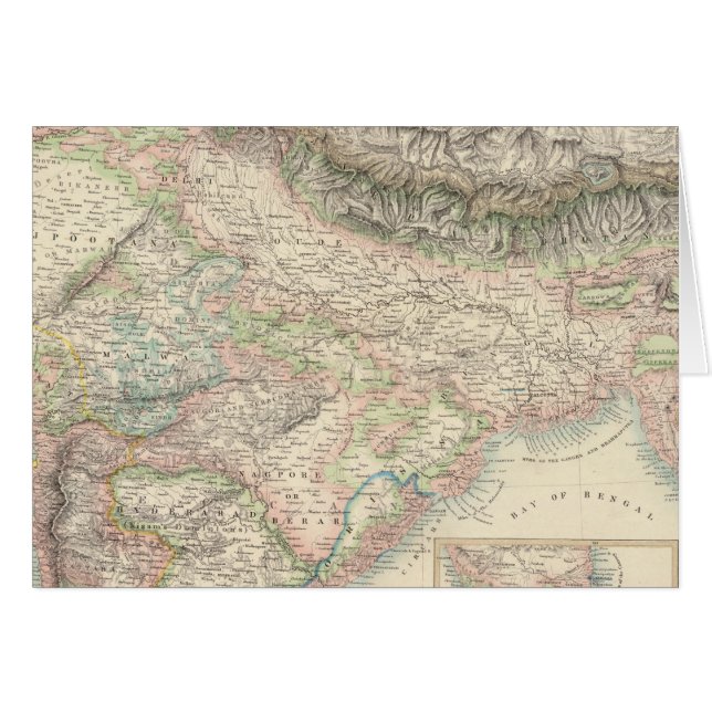 Brittiska innehav i Öster Hälsningskort (Framsidan Horizontal)