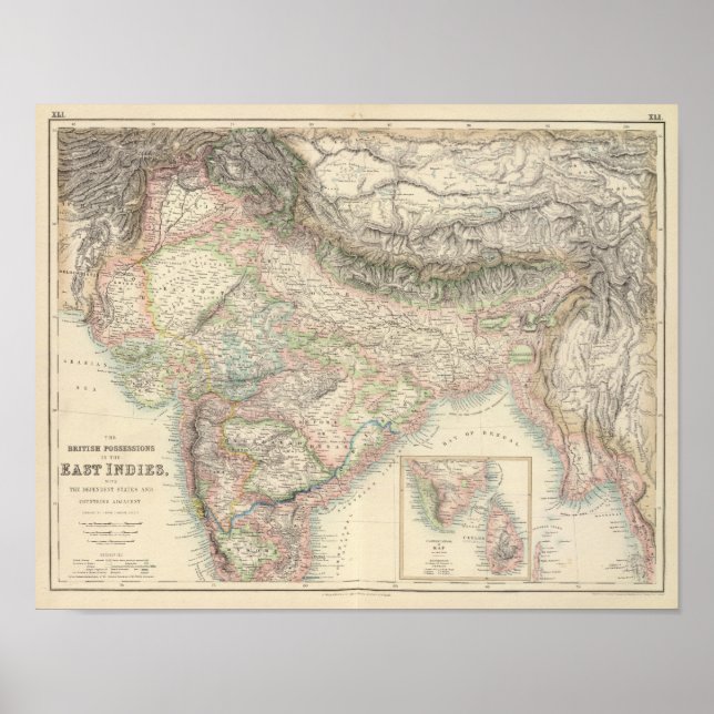 Brittiska innehav i Öster-organ Poster (Framsidan)